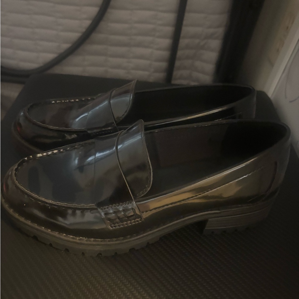 Women’s Black Patent Leather Penny Loafers
